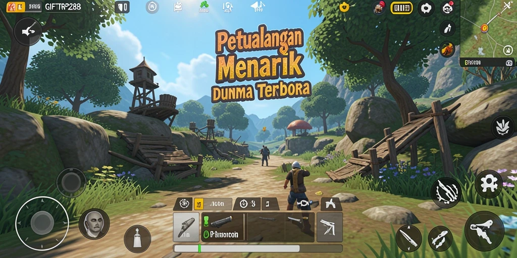 Screenshot gameplay menampilkan aksi mendebarkan di dunia terbuka.