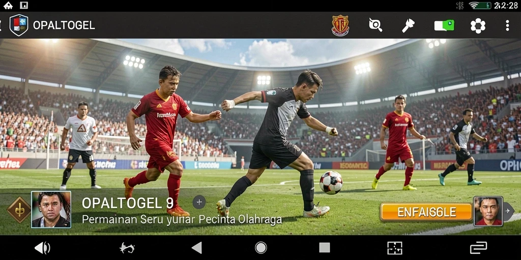 Tampilan menarik gameplay OPALTOGEL menunjukkan intensitas olahraga.