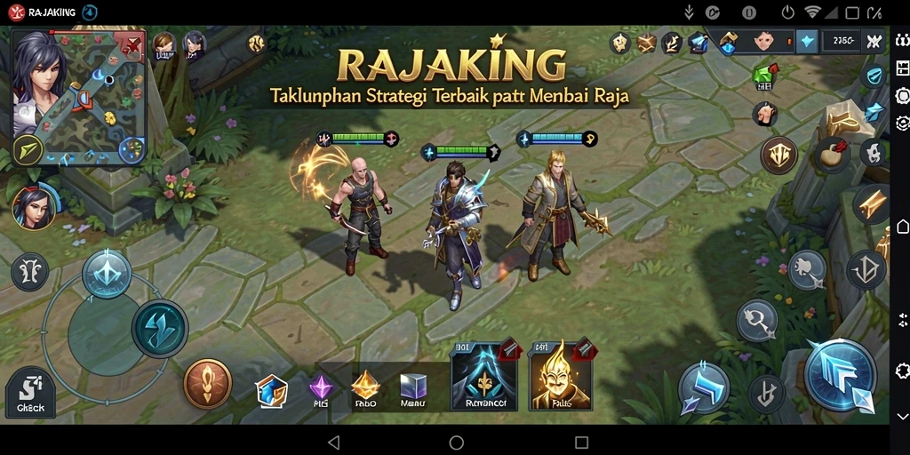 Gameplay mendebarkan dengan strategi mendalam dari RAJAKING.