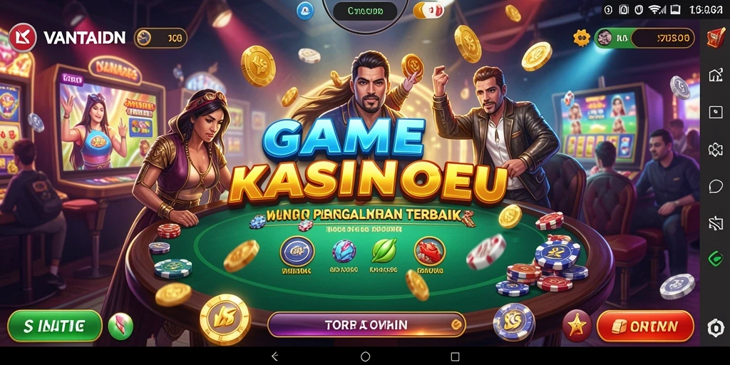 Screenshot VANTAIDN menampilkan gameplay Kasino yang mendebarkan.