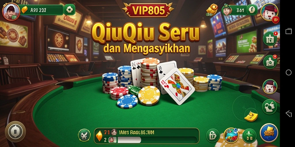 Tampilan gameplay seru dari VIP805 saat memainkan QiuQiu.